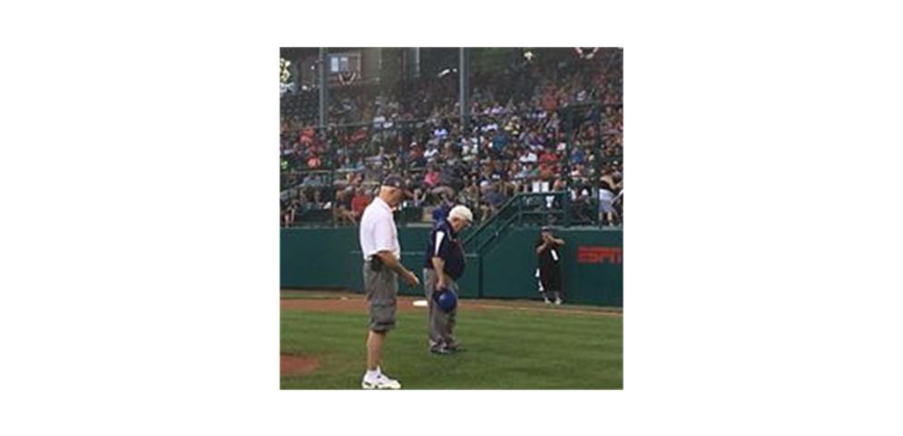First pitch at LLWS - Tony Musco & Lowell Easterly