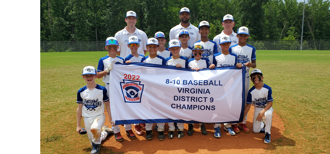 2022 8-10 District Champions - West Springfield